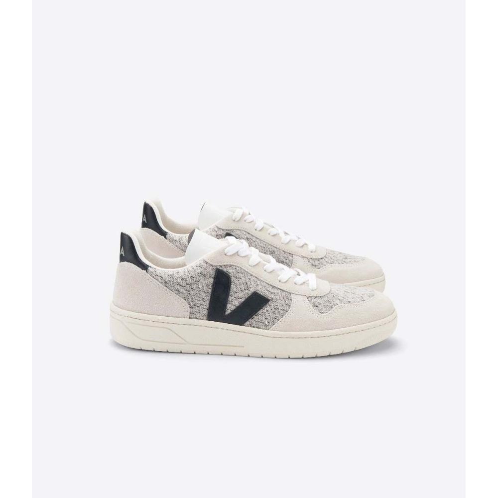 Veja V-10 FLANNEL Tornacipő Férfi White/Black | HU 334JPQ